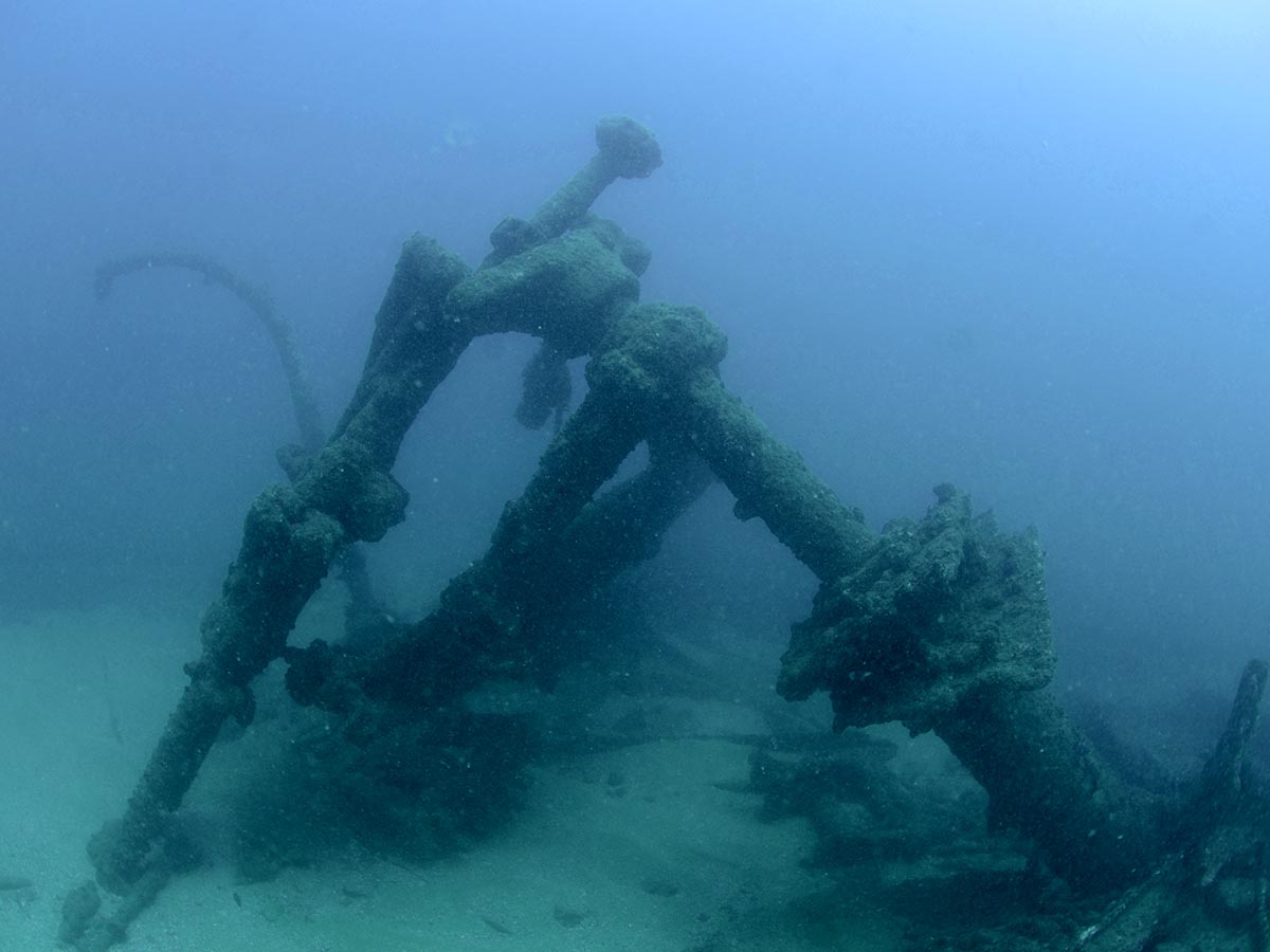 Stern end of the Southwest wreck