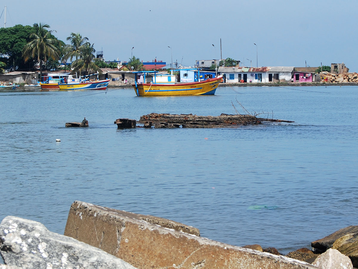 Remains of iron hull