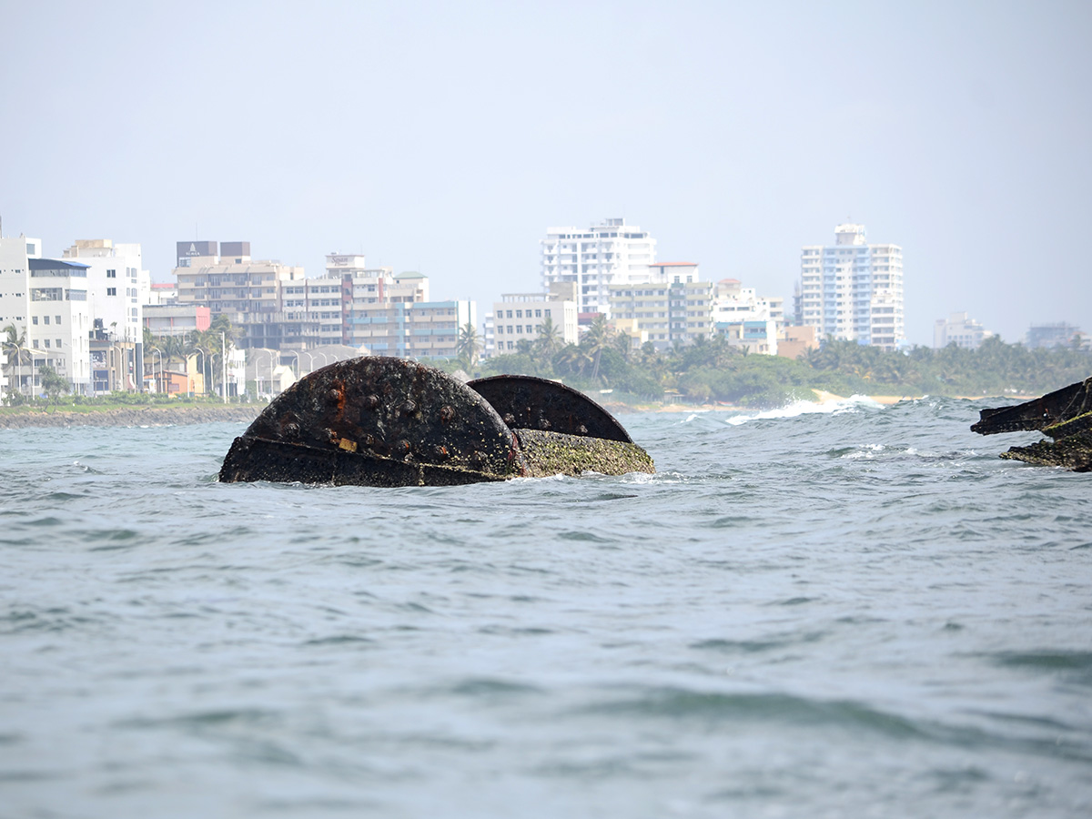 Remains of iron hull