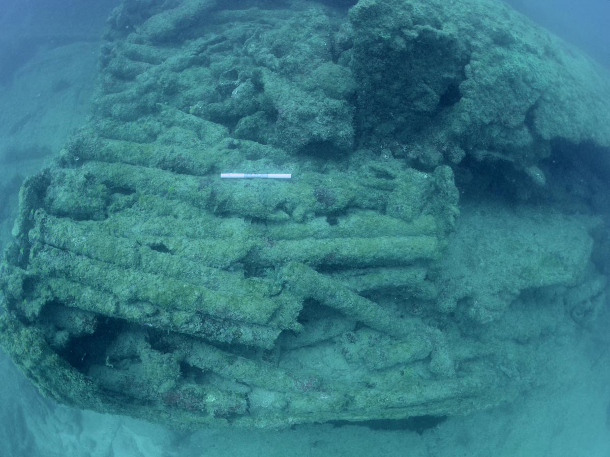 Remains of the two boilers