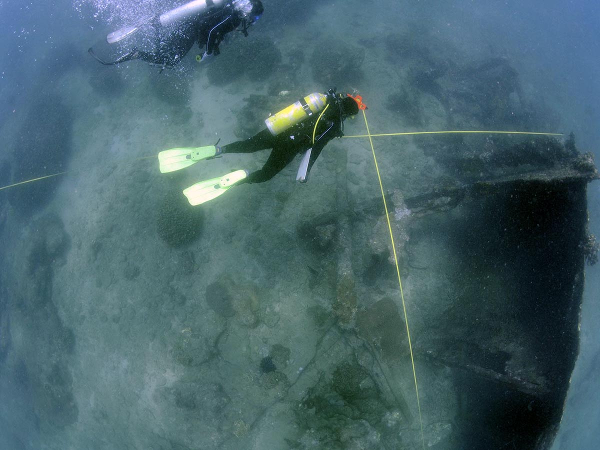 Bow section of the wreck