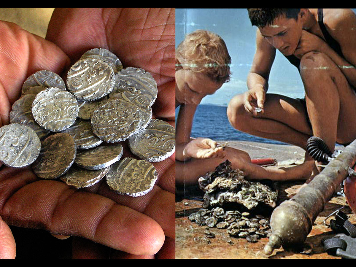The Silver coins and other artefacts from the wreck